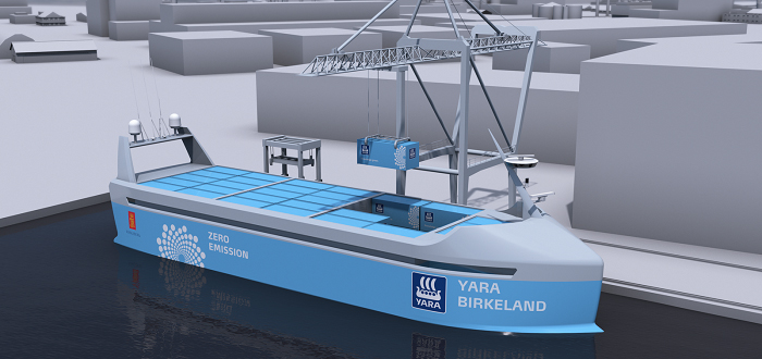 YARA and KONGSBERG enter into partnership to build world’s first autonomous and zero emissions ship.