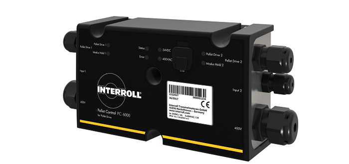 Interroll Pallet Control PC 6000 enables zero-pressure pallet conveyance.