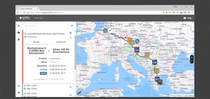 Synfioo Launches Its Own Web App – Better Planning Of The Supply Chain Through Integrated ETA Prediction.