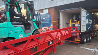Thorworld ramp helps Hubergroup to streamline its unloading operation