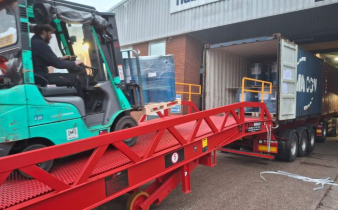 Thorworld ramp helps Hubergroup to streamline its unloading operation